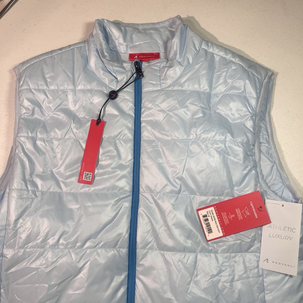Redvanly Men's Bolton Puffer Full Zip Vest Breeze Blue Size Medium New NWT